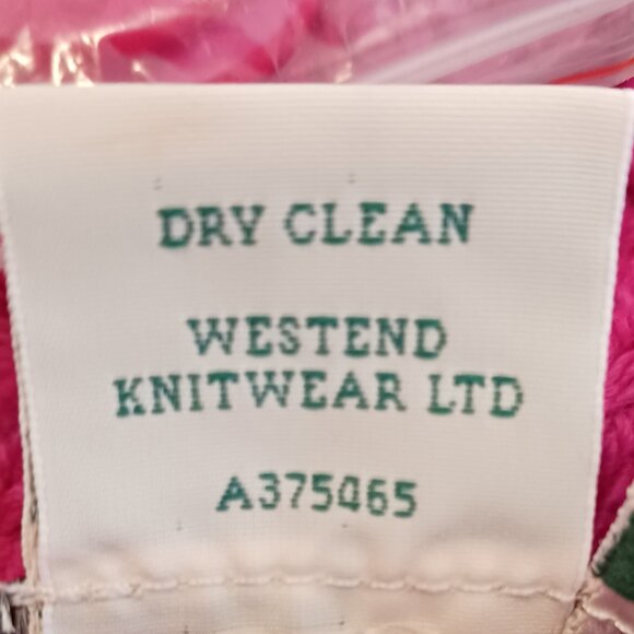 NWOT Aran Crafts Ireland 100% Merino Wool Long Cardigan Pink, SZ Large Lagenlook - Picture 16 of 16